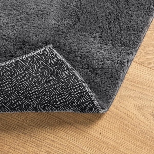 vidaXL Mjuk matta HUARTE med kort lugg tvättbar antracit 160x160 cm