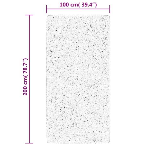vidaXL Teppe HUARTE kort luv mykt og vaskbart antrasitt 100x200 cm