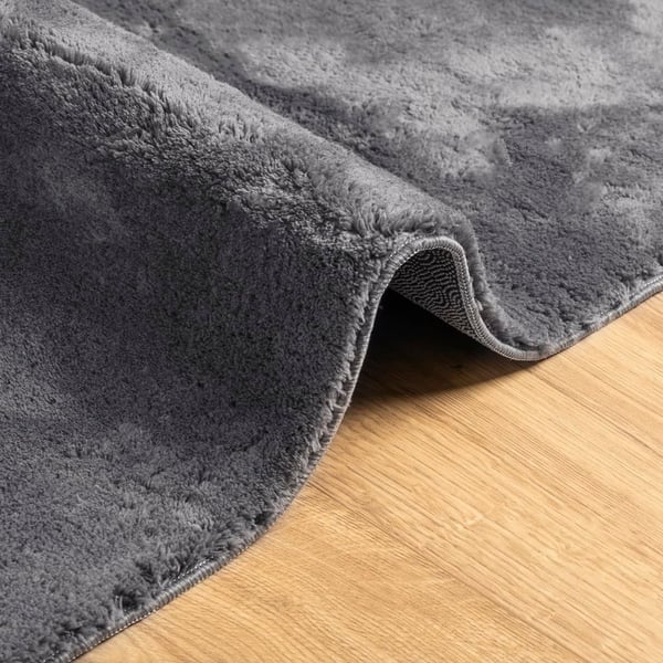 vidaXL Teppe HUARTE kort luv mykt og vaskbart antrasitt 60x110 cm
