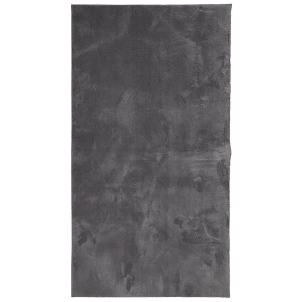 vidaXL Teppe HUARTE kort luv mykt og vaskbart antrasitt 60x110 cm