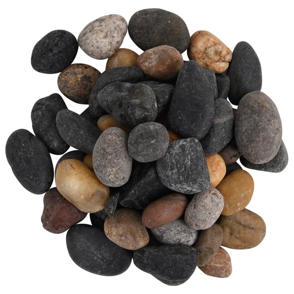 vidaXL Kiillotetut kivet 10 kg monivärinen 5-8 cm