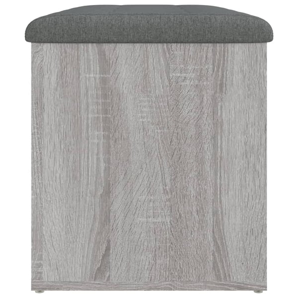 vidaXL skobænk 82x42x45 cm konstrueret træ grå sonoma-eg