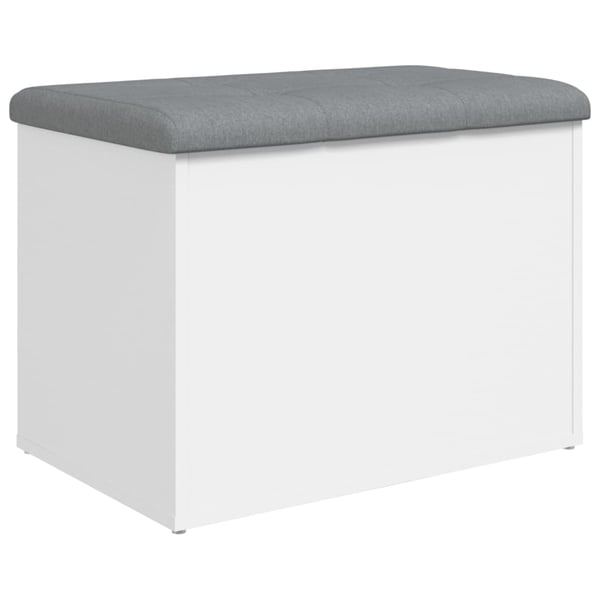 vidaXL opbevaringsbænk 62x42x45 cm konstrueret træ hvid