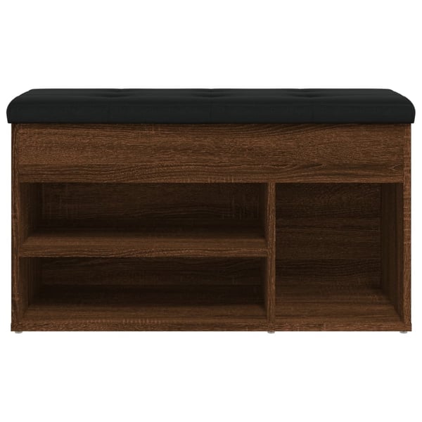 vidaXL skobænk 82x32x45,5 cm konstrueret træ brun egetræsfarve