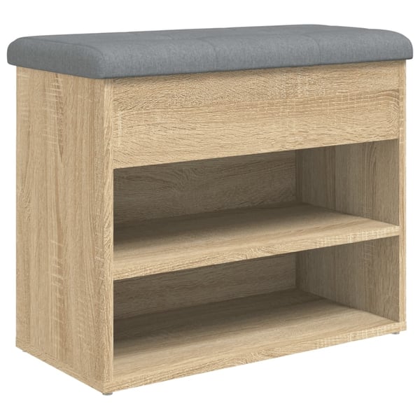 vidaXL skobænk 62x32x50 cm konstrueret træ sonoma-eg