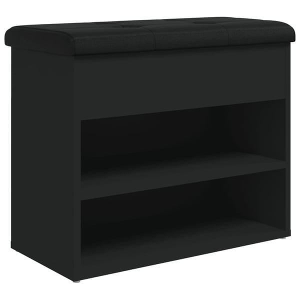 vidaXL skobænk 62x32x50 cm konstrueret træ sort
