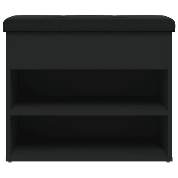 vidaXL skobænk 62x32x50 cm konstrueret træ sort