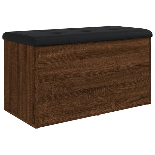 vidaXL skobænk 82x42x45 cm konstrueret træ røget egetræsfarve