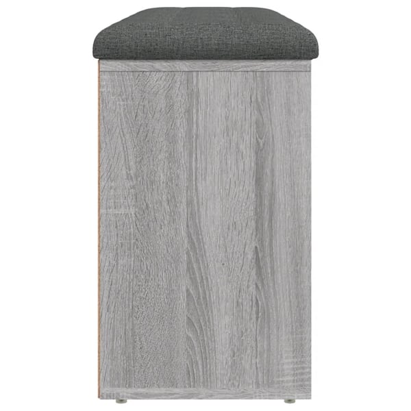 vidaXL skobænk 102x32x50 cm konstrueret træ grå sonoma-eg