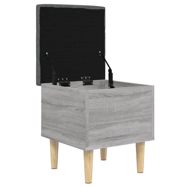 vidaXL skobænk 42x42x46 cm konstrueret træ grå sonoma-eg