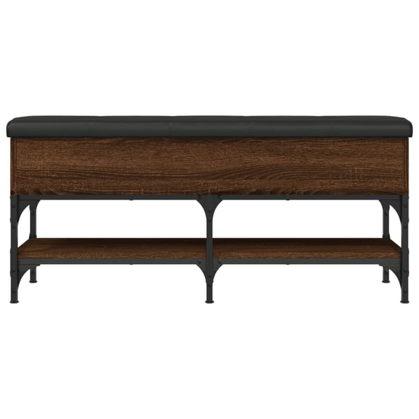 vidaXL skobænk 102x32x45 cm konstrueret træ brun egetræsfarve