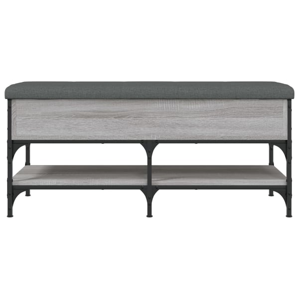 vidaXL skobænk 102x42x45 cm konstrueret træ grå sonoma-eg
