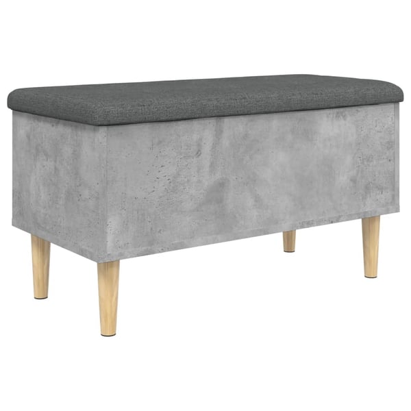 vidaXL skobænk 82x42x46 cm konstrueret træ betongrå