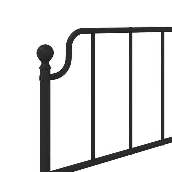 vidaXL Sengeramme i metall med hodegavl svart 107x203 cm