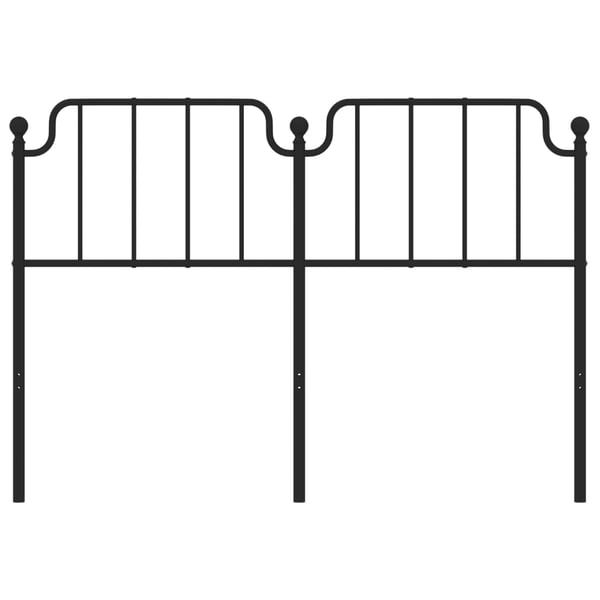 vidaXL Sengegavl i metall svart 150 cm
