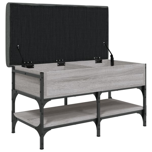 vidaXL skobænk 82x42x45 cm konstrueret træ grå sonoma-eg
