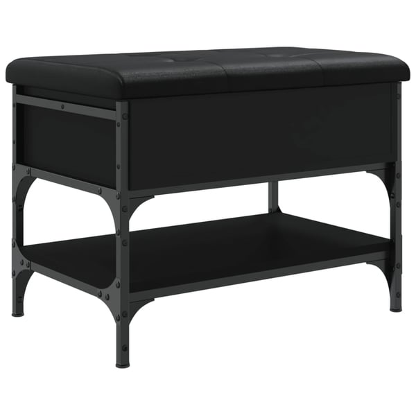 vidaXL skobænk 62x42x45 cm konstrueret træ sort