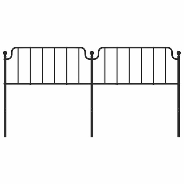 vidaXL Utskiftbar sengegavl i metall svart 193 cm