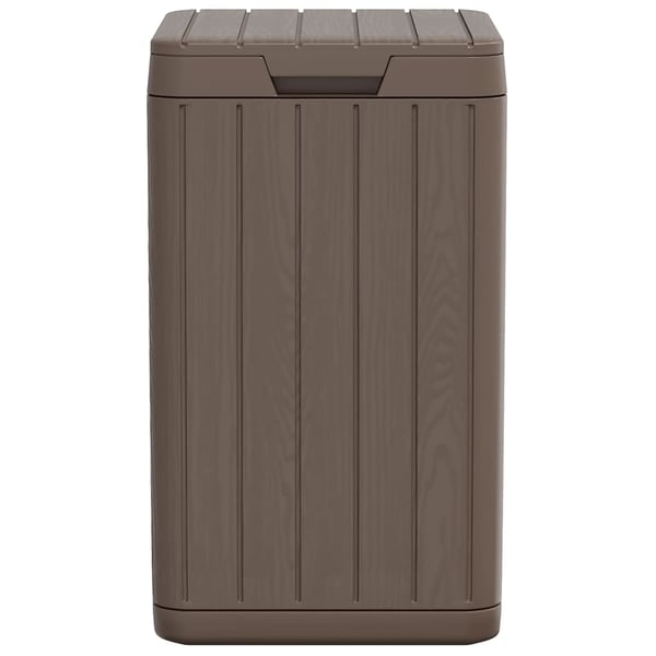 vidaXL Utendørs søppelbøtte brun 38x38x65 cm PP