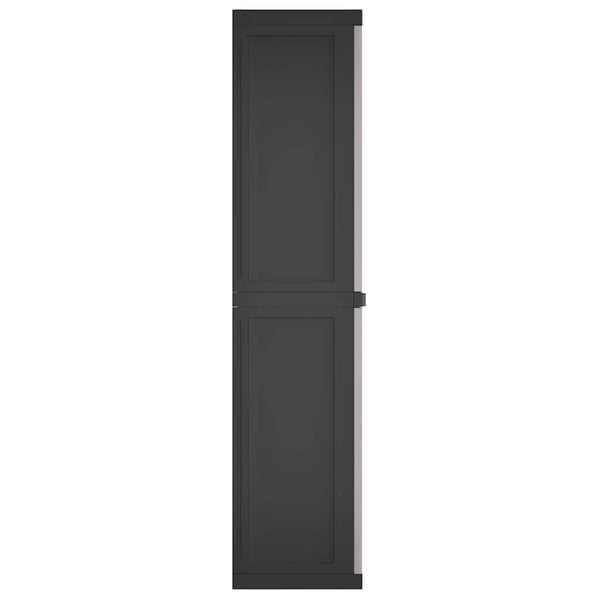 vidaXL haveskab 65x37x165 cm PP grå og sort