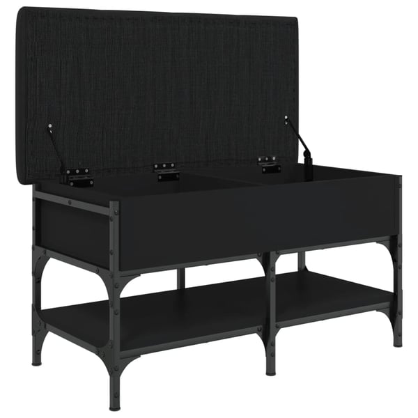 vidaXL skobænk 82x42x45 cm konstrueret træ sort
