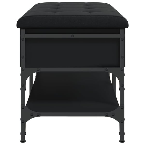 vidaXL skobænk 82x42x45 cm konstrueret træ sort