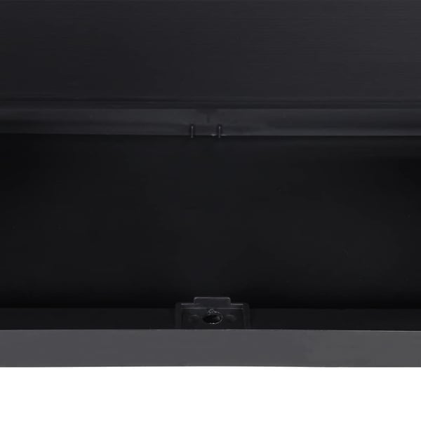 vidaXL haveskab 65x37x165 cm PP sort