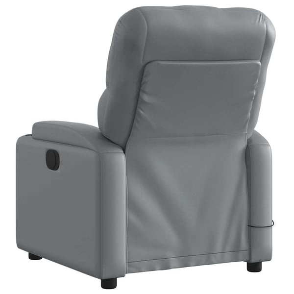 vidaXL Massagefåtölj grå konstläder