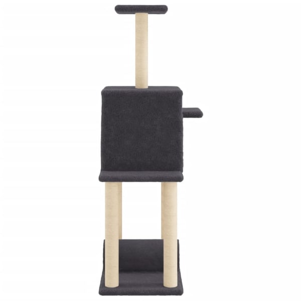 vidaXL kradsetræ med sisalstolper 122 cm mørkegrå