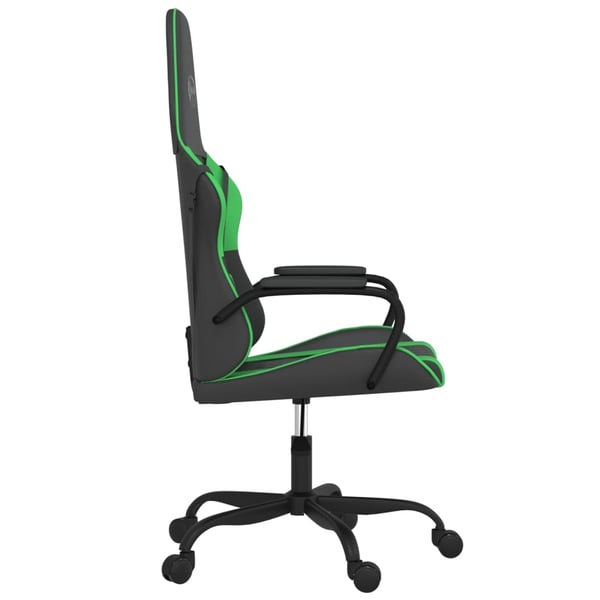 vidaXL gamingstol kunstlæder sort og grøn