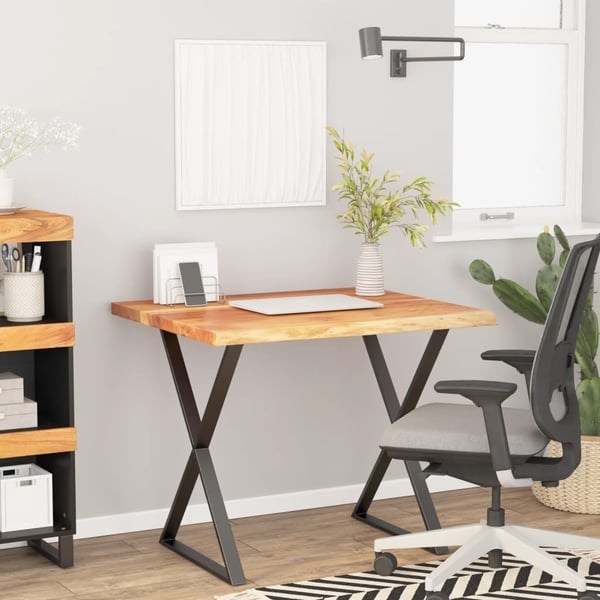 vidaXL skrivebordsplade 80x80x2,5 cm firkantet massivt akacietræ