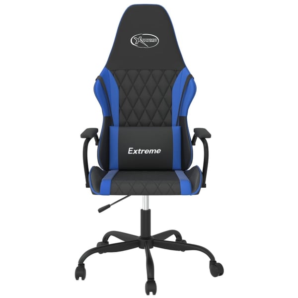vidaXL Gamingstol svart och blå konstläder