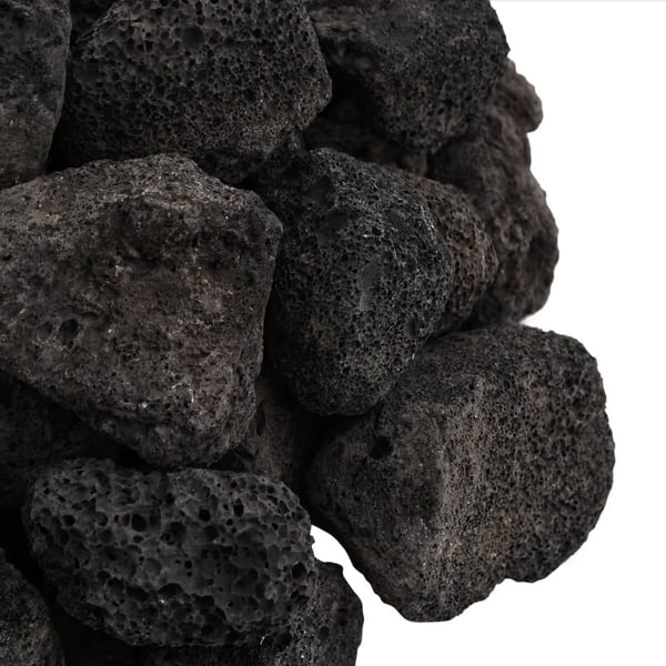 vidaXL Lavasteiner 10 kg svart 3-5 cm