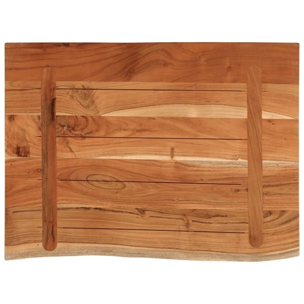 vidaXL Benkeplate for bad 70x60x3,8 cm rektangulær heltre akasie