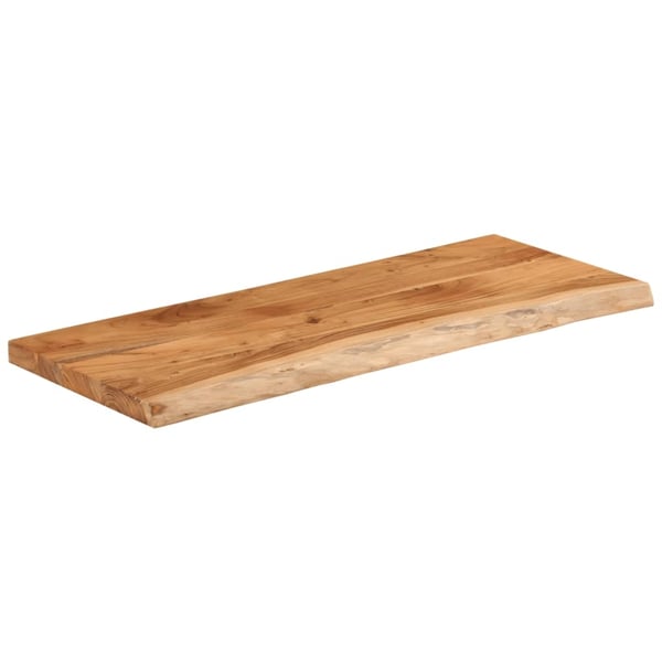 vidaXL Vegghylle 110x40x2,5 cm rektangulær heltre akasie naturlig kant