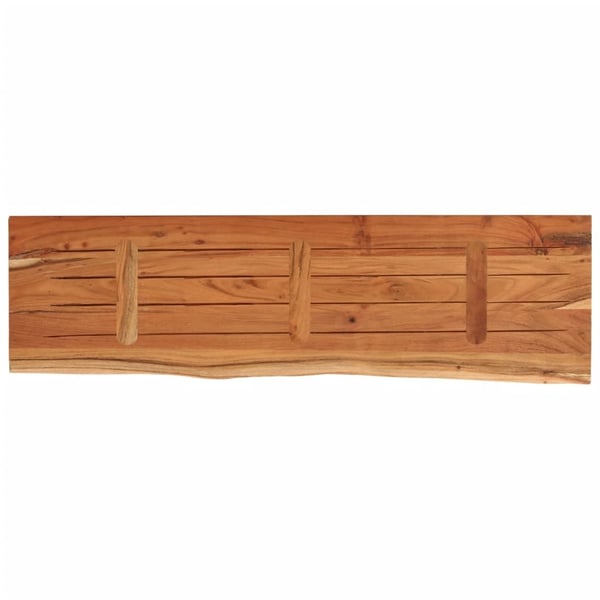 vidaXL Vegghylle 140x40x3,8 cm rektangulær heltre akasie naturlig kant