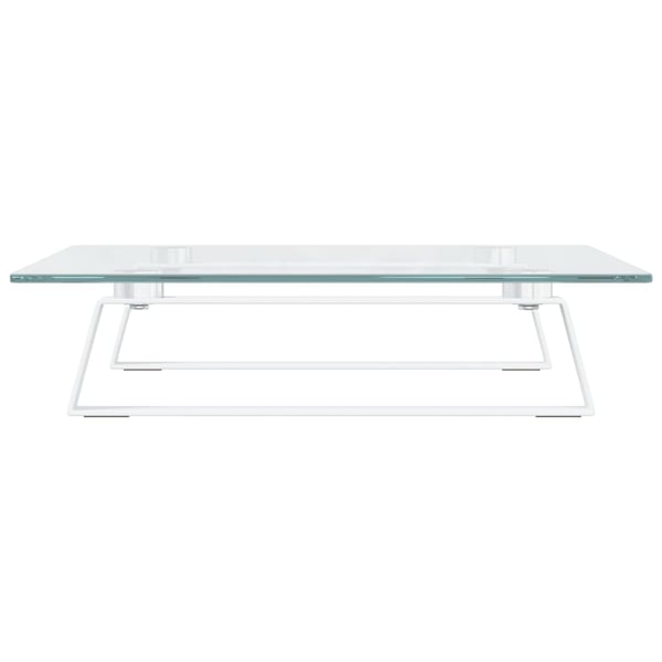vidaXL Skjermstativ hvit 40x35x8 cm herdet glass og metall