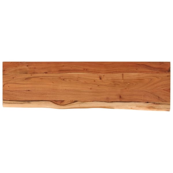 vidaXL Vegghylle 120x40x3,8 cm rektangulær heltre akasie naturlig kant