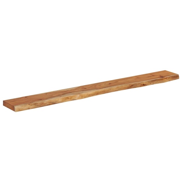 vidaXL Vegghylle 160x20x3,8 cm rektangulær heltre akasie naturlig kant