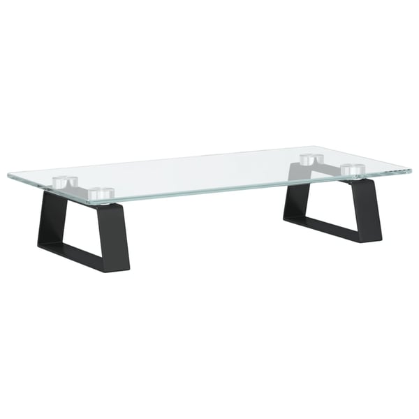 vidaXL Skjermstativ svart 40x20x8 cm herdet glass og metall