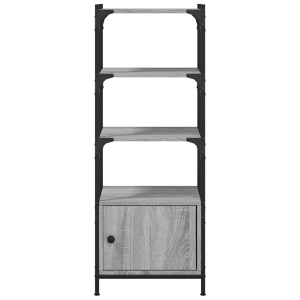 vidaXL Bokhylla 3 hyllplan grå sonoma 41x30x109,5 cm konstruerat trä