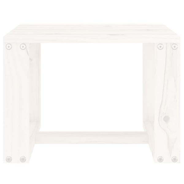 vidaXL havebord 40x38x28,5 cm massivt fyrretræ hvid