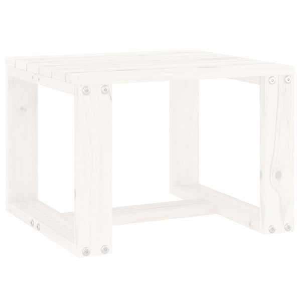 vidaXL havebord 40x38x28,5 cm massivt fyrretræ hvid