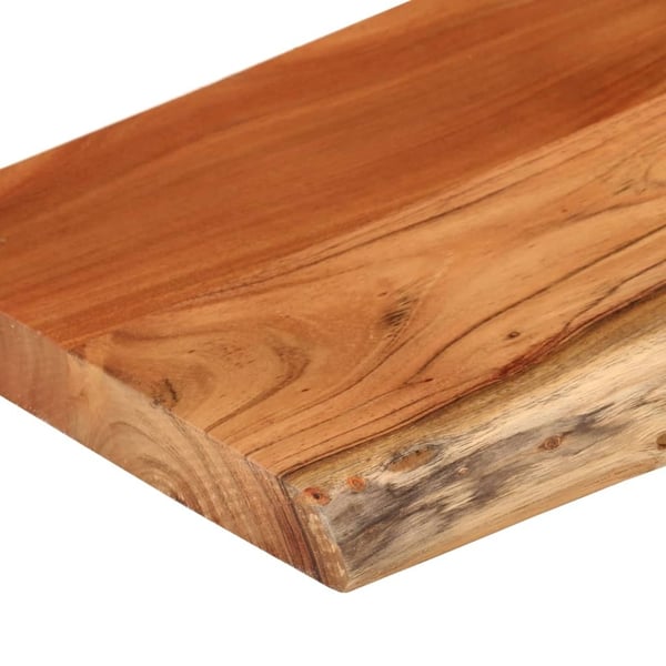 vidaXL væghylde 80x20x2,5 cm rektangulær massivt akacietræ
