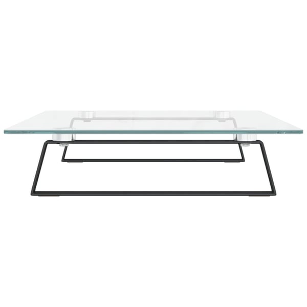 vidaXL Skjermstativ svart 60x35x8 cm herdet glass og metall
