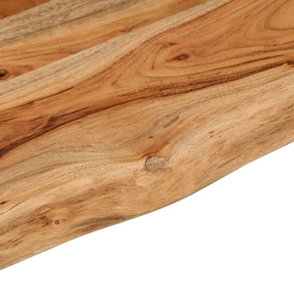 vidaXL væghylde 110x20x2,5 cm rektangulær massivt akacietræ
