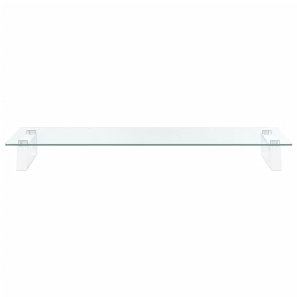 vidaXL Skjermstativ hvit 80x35x8 cm herdet glass og metall