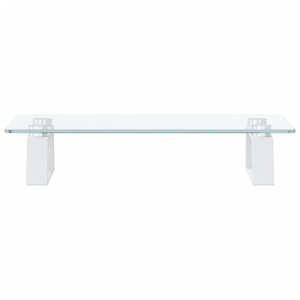 vidaXL Skjermstativ hvit 40x20x8 cm herdet glass og metall