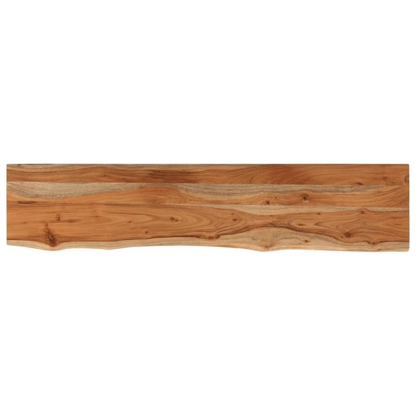 vidaXL Vegghylle 120x20x2,5 cm rektangulær heltre akasie naturlig kant