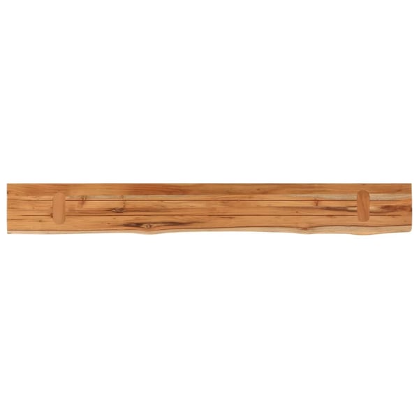 vidaXL Vegghylle 140x20x2,5 cm rektangulær heltre akasie naturlig kant